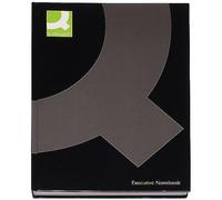 QCONNECT CASEBOUND A5 HARDBACK BLACK, Paquete de 3