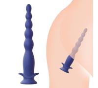 Qcpuuu Vibrador anal de silicona con 10 modos de vibración, tapón anal para estimulación prostática, consolador anal con cuentas anales, vibradores anales