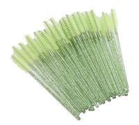 QCSTORE Brocha desechable para cejas en espiral, 50 unidades, fácil de aplicar, máscara de pestañas para viajar, color morado (verde)
