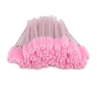 QCSTORE Cepillo desechable para cejas en espiral, 50 unidades, fácil de aplicar, máscara de pestañas para viajes, color morado (rosa)
