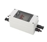 QCSTORE Interruptor de Desconexión Solar CC con Caja Combinadora Impermeable IP65 para Aplicaciones de Energía Fotovoltaica, Protección de Circuitos, Policarbonato, 1 Unidad (él apuñaló)