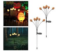 QCSTORE Luz Solar de Luciérnaga Calabaza, 70 Cm Resistente Al Agua | Plástico duradero, diseño único de calabaza, decoración exterior, bajo consumo, fácil instalación.