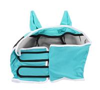 QCSTORE Máscara de Malla para Moscas de Caballo con Orejas para Protección contra Mosquitos y Defensa UV, Máscara para Ojos de Caballo Elástica, Transpirable y Duradera, 1 Unidad (S)