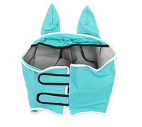 QCSTORE Máscara de Malla para Moscas de Caballo con Orejas para Protección contra Mosquitos y Defensa UV, Máscara para Ojos de Caballo Elástica, Transpirable y Duradera, 1 Unidad (L)