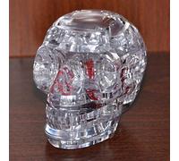 QCSTORE Rompecabezas de Cristal 3D Cabeza de Esqueleto Modelo Claro Juguete Ecológico Desafío Inteligencia para Mayores de 14 Años Decoración de Escritorio de Oficina Plástico Gris 1 X Rompecabezas