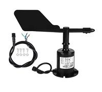Qcwwy 0-10V 8 Direcciones de Indicación Sensor de Velocidad del Viento, Salida de Señal Ambiental Sensor de Velocidad del Viento de Policarbonato Anemómetro Sensor de Velocidad del