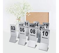 Qcwwy 1-10 Capital de Acero Inoxidable, Accesorios de Doble Cara para la Recepción de la Boda, Decoración Navideña