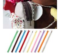 Qcwwy 10 Piezas en un Encaje con un Brote con una Cremallera en Seda N ° 3 Nylon 35 Cm para Costura de Bricolaje, Diseño de Artesanía, Accesorios de Tiendas, Decoración de Ropa