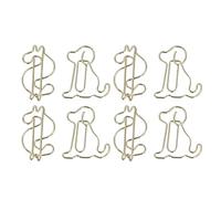 Qcwwy 100 Clips de Papel de Metal, Clips de Papel con Forma de Perro Lindo, Abrazaderas de Documentos Galvanizadas con Caja de Almacenamiento, de Planificador de Marcadores