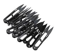 Qcwwy 12 Piezas Tijeras de Hilo de Primavera Otros Suministros de Costura y Bordado Cuchillas de Acero en Forma de U con Pulido Esmerilado para Punto de Cruz Corte de Hilo de Tela de Costura DIY 12