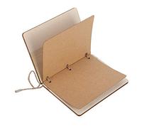 Qcwwy 2 Folletos de Votos de Boda, Libro de Juramento de Madera con Cuerda de Cáñamo para Decoración de Fiesta de Ceremonia de Boda, Papel en Blanco para Escribir Votos (Tipo 2)