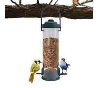 Qcwwy 2 Juegos de Comederos para Pájaros, Comederos para Pájaros para Exteriores, Tubo de Jardín Colgante, Comedero para Pájaros, Comedero para Pájaros para Exteriores con 2 Rejillas