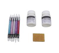 Qcwwy 2 Unidades de Líquido de Enmascarar Blanco, Cinta de Enmascarar Líquida Blanca con 5 Bolígrafos y Borrador, Suministros de Arte Adecuados para Estudiantes, Artistas, Pintura de