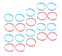 Qcwwy 20 Pulseras de Silicona para Revelar Género, Pulseras de Equipo para Niño y Niña, Ajustables, Elásticas, Suaves, Ligeras, Impresas, Etiquetas de Equipo para Decoraciones de