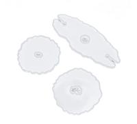 Qcwwy 3 Piezas Botellero de Silicona Herramientas de Elaboración de Resina Flexible de Bricolaje para Manualidades con Polvo de Brillo de Resina Flores Secas para Posavasos Soportes Regalos 3 Piezas