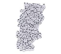 Qcwwy 300 PCS Número de Acrílico Cuentas de Letras Claras Decoraciones de Pulseras de Bricolaje para Joyas