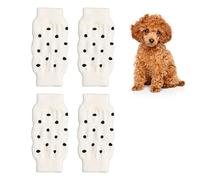 Qcwwy 4 Protectores de Codo para s, Protectores elásticos para Patas de Mascotas, Fundas cálidas para s, Mangas para piernas de Mascotas, Calentadores de piernas de Punto para Mascotas, S