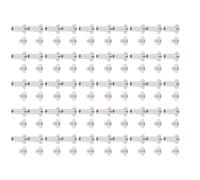 Qcwwy 50 Juegos de Remaches y Pernos Prisioneros M4 5x13x9,5 Mm Tornillos de Remaches de Cabeza Redonda Plana de Acero Inoxidable para Encuadernación, Decoración de Ropa de Cuero,
