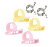 Qcwwy 6 Dedales para Tejer Guía de Hilo de Plástico y Acero Inoxidable Protector de Dedos para Costura de Suéteres con Diseño en Forma de Lazo para Tejer DIY Otros Suministros de Bordado de Costura