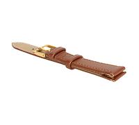 Qcwwy Accesorio de Correa de Reloj con Hebilla de Larga Duración en Cuero PU Marrón para un Fácil Reemplazo, Se Adapta a Varios Tipos de Relojes (12 mm marrón)