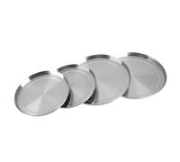 Qcwwy Accesorios Accesorios para Estufa Grande 2 Cubiertas para Estufa Pequeñas Protector para con Pulido de Espejo para Quemadores de Eléctrica Juego de 4 Cubiertas para Quemadores de Acero