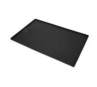 Qcwwy Alfombrillas de Alimentación para Perros y Gatos con Borde Elevado, Protector contra Salpicaduras, Apto para Lavavajillas, Suministros Diarios para Perros (Black)