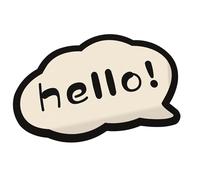 Qcwwy Alfombrillas de Diatomita Alfombrillas de Baño únicas en Forma de Blanco y Negro Altamente Absorbentes Secado Rápido para Decoración del Hogar Inodoro Cocina Textiles para el Hogar (Nubes Hola)