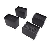 Qcwwy Almohadillas para Muebles Pies Elevadores de Cama Resistentes Elevadores Rectangulares de 5 Pulgadas para Sofás y Mesas ABS Negro Ideal para Elevar Muebles de Pesados