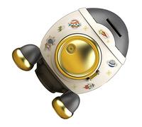 Qcwwy Bancos de Monedas de Forma de Cohete Contenedor de Almacenamiento Multifunción Caja de Dinero Gran Espacio en Gran Frasco Decorativo Moderno para Niñas para Niñas Fomentar Hábitos de Ahorro