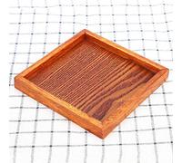 Qcwwy Bandeja de té de Madera Portátil Bandeja de Servicio Multifuncional para Comida, café, Fruta para Color de Picnic Al Aire Libre Forma Cuadrada Duradera (16.5 * 16.5 * 2 cm) (12.5 * 12.5 * 2)