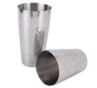 Qcwwy Bartender Cocktail Shaker Set 304 Diseño Grabado de Acero Inoxidable 304 Shaker de Boston para café Helado, Tea Party - Plata