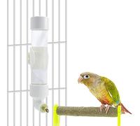 Qcwwy Bebedero para Pájaros, Loro Dispositivo Automático para Beber Agua Dispositivo Automático para Beber Alimentador de Agua para Periquito Cacatúa Conure Agapornis Guacamayo Gris (Blanco)