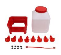 Qcwwy Bebedero para Pollitos, 10 litros de Gran Capacidad, Comedero para Pollos, Fuente de Agua para Aves de Corral, Cubo, Kit de Iniciación de Criadora Automática, Accesorios para