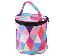 Qcwwy Bolsa de Tejer Herramientas de Tejer Hilo de Ganchillo con Material Suave Multicolor Fácil de Limpiar Portátil para Principiantes Tejedores Profesionales Regalos para Amantes del Tejido Bolsa de