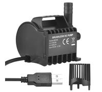 Qcwwy Bomba de Agua Sumergible Mini Bomba de Fuente con Cable USB Motor sin Escobillas Ultra Silencioso 500L/H para Acuarios y Agua Potable para Mascotas (QR75A)