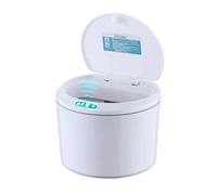 Qcwwy Bote de Basura con Sensor de Escritorio, Mini Cesto de Basura Automático sin Contacto con Tapa Cubo de Basura Eléctrico de Inducción Inteligente para Escritorio de Oficina Mesita