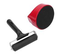 Qcwwy Brayer Roller Roll of Printing Brank Doble para Proyectos de Arte y Grúa para Artistas del Artista de Acero Inoxidable de Plástico Atel Gum