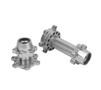 Qcwwy Bujes Hexagonales de Rueda de Aluminio Mejorados para LOSI 1/4 Promoto MX, Buje Hexagonal Trasero Delantero, Motocicleta (Silver)