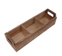 Qcwwy Caja de Almacenamiento de Paquetes Funcional con Múltiples Compartimentos, Organizador de Bolsas de té, Cajas de Madera de 3 Compartimentos, Caja de Almacenamiento de Paquetes Multifuncional,