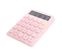 Qcwwy Calculadora de Escritorio de 12 Dígitos, Pantalla LCD Grande con Botones de Alto Rendimiento, Almohadilla Inferior sin Deslizamiento para Uso en Casa en Casa (Pink)