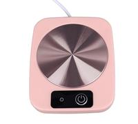 Qcwwy Calentador de Tazas Alimentado por USB, Diseño Impermeable, Taza con Control de Temperatura Inteligente, 131F, Ahorro de Energía, café de Viaje Portátil para Oficina y Hogar (Pink)