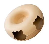 Qcwwy Cama Tipo Túnel para Gatos Semicerrada, Cama para Gatos de Fieltro con Forma de Donut, Escondite Transpirable para Mascotas con Material de Fieltro Suave de Primera Calidad para (L)