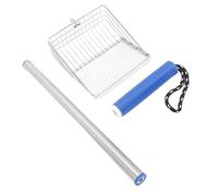 Qcwwy Capa Poop TIBILLA CATA CATA CABA 2 en 1 Acero Inoxidable Tamilla de de Gato y Primicia Cat Caca Cat Litter Litter Shovel Playas Sifting Sifoper Kitten Pooper (Blue)