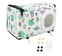 Qcwwy Casa para Pájaros Cálida de Invierno, Cómoda Cama para Pájaros, Jaula, Hamaca Colgante de Algodón, Cobertizo, Escondite, Nido para Dormir para Periquitos, Cacatúas, Guacamayos, (M)