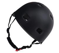 Qcwwy Casco De Scooter Deportivo Amortiguador Protector Correa De Barbilla Ajustable Abs Negro Eps para Andar En Monopatín Y Andar En Bicicleta Patinaje En Patineta (L)