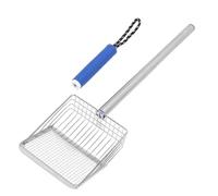 Qcwwy Cat Litter Scoop, 2 en 1 Acero Inoxidable Tamilla de para Gato y Cucharada de Metal Cat Cat Scooper Litter Litter Beaches Sanding Sifting Scooper Kitten Pooper Lifter para Pet (Blue)