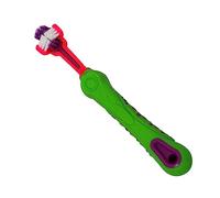 Qcwwy Cepillo de Dientes para Mascotas, Cepillo de Dientes para Cachorros de 3 Caras Cepillo de Dientes para Perros Eficiente y Que Ahorra Tiempo Cepillo de Dientes para Perros y Gatos (Verde)