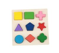 Qcwwy Clasificador de Formas Educativas de Madera, Juego de Rompecabezas de Construcción de Bloques Geométricos, Juguete de Desarrollo Cognitivo de Aprendizaje Temprano para Niños Bloque de (una