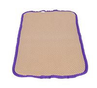 Qcwwy Colchoneta y Cojín Antiescaras para Mascotas - Transpirable, de Malla, Plegable y con Bordes de Nailon - Protección para Camas de Perros, Sofás, Suelos, Coches Viajes (M)