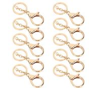 Qcwwy Colocación de la Cadena de Llave de Aleación Accesorios de Llave de Vida Larga 10 Piezas para Entusiastas de la Cadena de Claves Vintage (Gold)